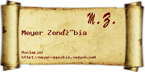 Meyer Zenóbia névjegykártya